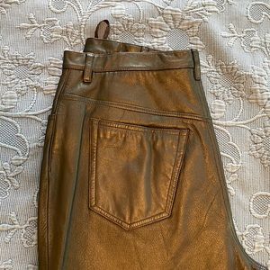 100% leather black pants, lined. Jones New York